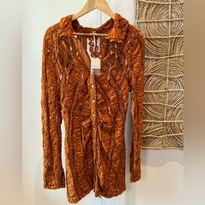 NWT FREE PEOPLE Shayla Lace Mini Dress